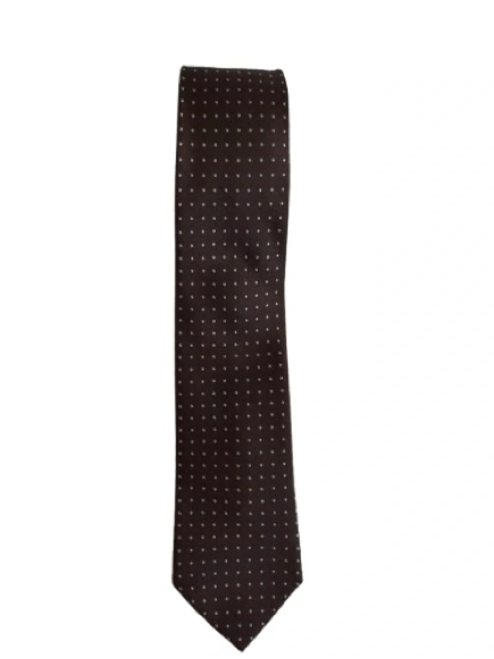 Merona Brown with Blue Microdot Design Silk Men's Tie for Office/Dress Occasion